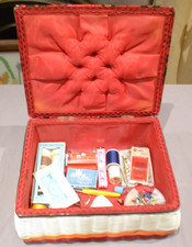 Sewing basket with contents