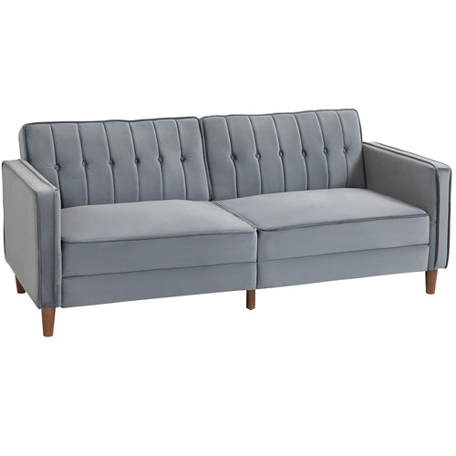 Velvet feel three seater sofa - velvet-feel, three-seater