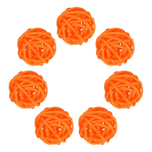 7pcs orange wicker - wicker, rattan