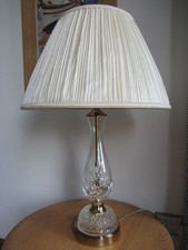 VINTAGE CUT GLASS/BRASS HEAVY