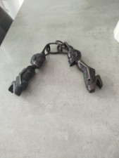 Antique Hand Carved African Wooden Wedding/Fertility Figures Joined With Chain 