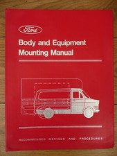 Rare 1970s FORD TRANSIT Body & Equipment MOUNTING MANUAL Van Specs Tipper BEMM 