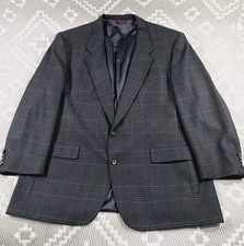 Hart Schaffner & Marx Mens Jacket 48L Fine Australian Wool Blue Blazer Business