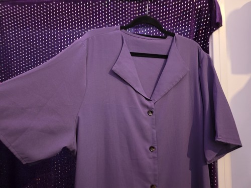Purple coat dress with back - dress,