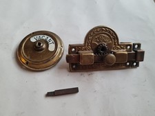 Old/vintage Brass Bathroom Door Lock Vacant Engaged 