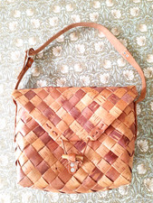Vintage Swedish birch bark handbag näver
