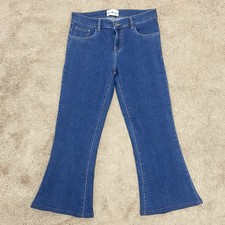Madcap England Retro Bellbottom Flares Men’s W32 L27 Indigo Denim Stretch Rock 