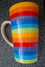Hand Painted Rainbow Striped