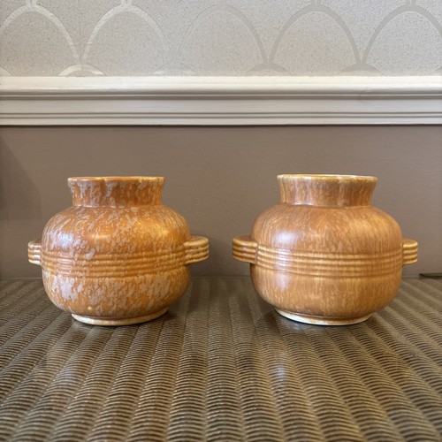 Pair 1930s crown devon art - crown,