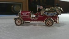 2016 White House Ornament Herbert Hoover Fire Truck w/ Tree – 24k Gold Brass 4"