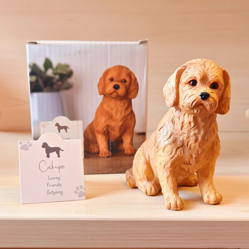 Cockapoo dog resin - resin, figurine