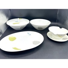 Rosenthal China Vintage Autumn Leaves Set of 6 Serving Pieces See Description