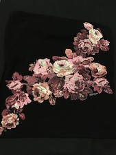 Morgan De Toi Black Boob Tube with Pink Rose and Glitter Detail Size 8