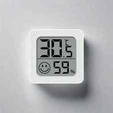 Digital Indoor Thermometer Hygrometer, Button Battery Temperature Humid