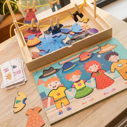 Interactive wooden dress - wooden,