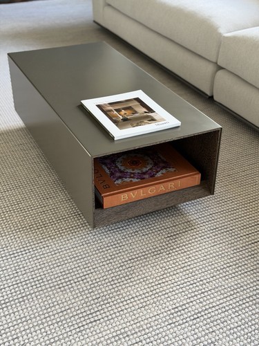 Minotti gray side coffee - side, /