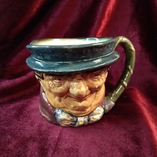 ROYAL DOULTON ENGLAND TONY WELLER TOBY CHARACTER JUG 3" Tall SMALL MID- CENTURY