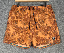 O'Neill Hyperdry Board Shorts Mens Medium Orange Floral Swim Beach Summer VGC