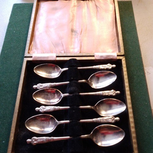 Set six silver plated - of,