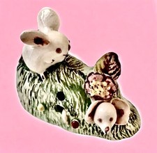 Basil Matthews England Vintage Art Pottery Mouse with Hole Mice Figurine