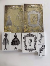 La Blanche White Foam Stamps With Matching Dies - Tailors Dummy And Flourishes
