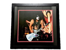 KISS“ PAUL STANLEY” 20 X 22” Framed Picture playing his Signature Ibanez Guitar