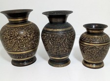 Set of Three Decorative Brass