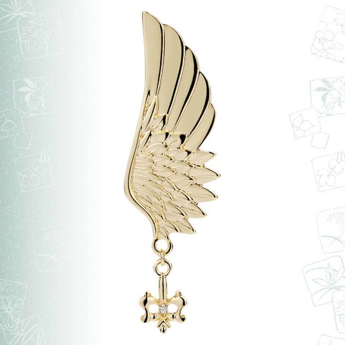 Sparkling alloy wing brooch - sparkling,
