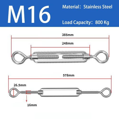 Stainless steel turnbuckle - steel,