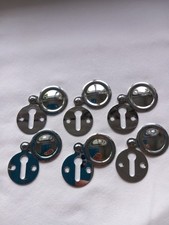 6 x polished chrome round escutcheon key hole cover 31mm diameter