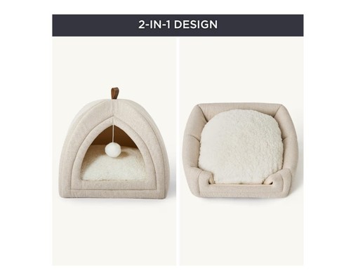 Bedsure cat cave bed igloo - cave,