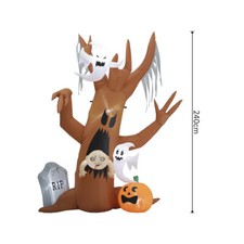 Large Inflatable Halloween Pumpkin Ghost Blow Up with LED Lighted Outdoor Decor