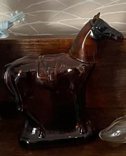Vintage avon brown glass - glass, horse