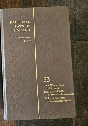 Halsbury laws england - laws, of