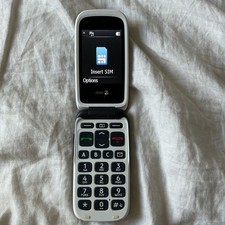 DORO PHONE EASY 611 FLIP BIG BUTTON GREY MOBILE PHONE - TESCO LOCKED (D10)