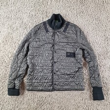 Ma Strum Jacket Mens Large Quilted Grey Coat