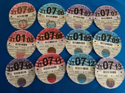 Old used tax disc - used,