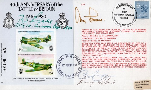 Ww2 raf cover - cover, signed