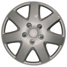Wheel Trims 14" 14 Inch Hub Caps Silver Plastic Covers x4 Tempest Streetwize