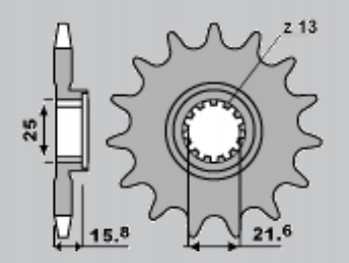 Front sprocket 2093 15 - front,