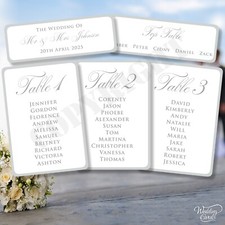 Wedding Party Table Plan Name