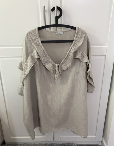 Ladies stone cheesecloth - stone,