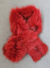 Fox Fur Stole Real Fur In Red