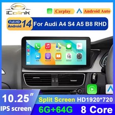 For Audi A4/A5 B8 Concert (RHD) - 10.25" Android 14 GPS Radio with Apple CarPlay