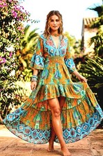 Boho Paisley High-Low Maxi
