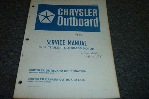1978 chrysler sailor - 6, hp