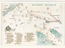 Mozart's Voyages 1762-1791 map