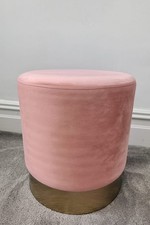 Round Velvet Pouffe Stool