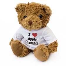 NEW - I LOVE APPLE CRUMBLE - Teddy Bear - Cute Cuddly Soft - Gift Present