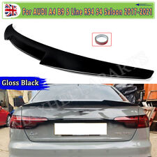 GLOSSY BLACK BOOT SPOILER WING REAR TRUNK LIP FOR AUDI A4 B9 S LINE 8W S4 2017+